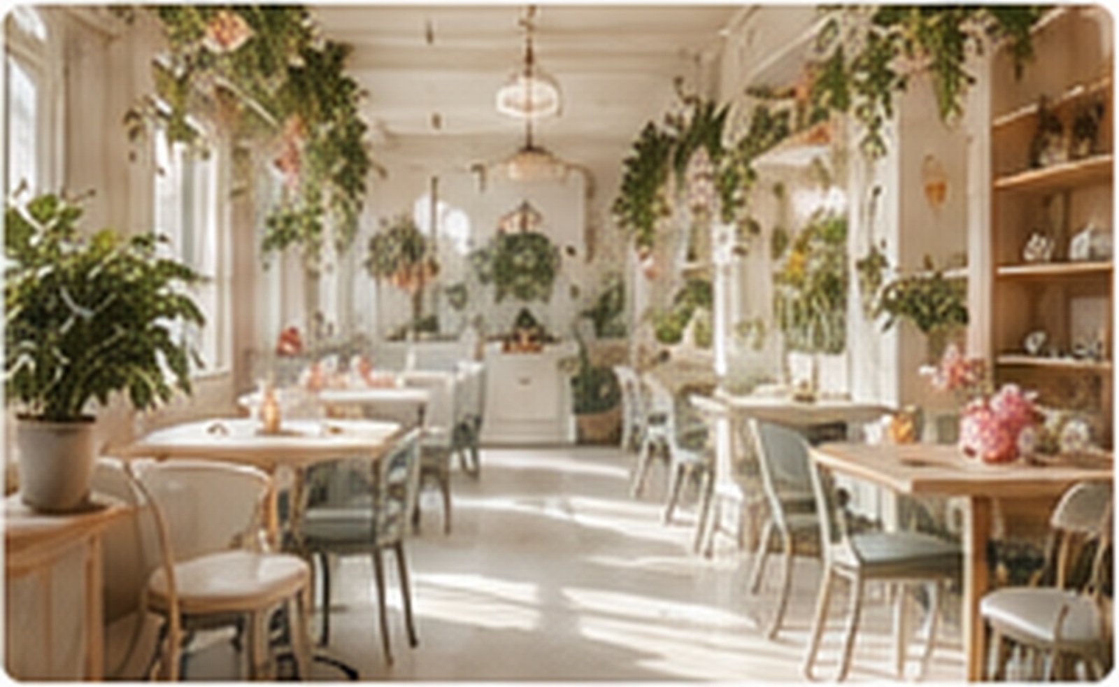 Elegant tea service inside The Rose and Leaf Tea Room